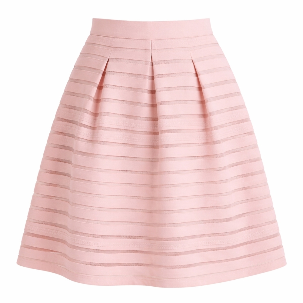 Elegant Pink A-Line Skirt